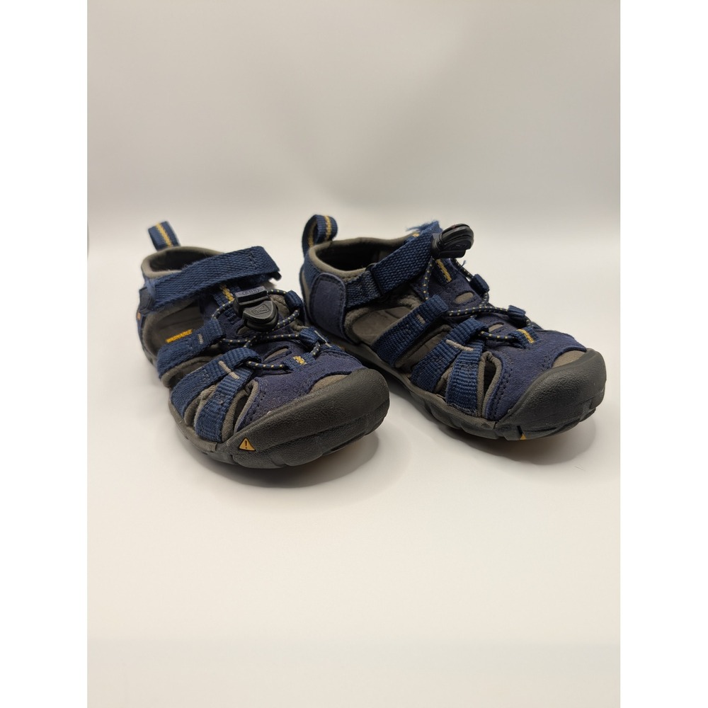 Keen Seacamp II‎ CNX Kids Navy Blue Yellow Hybrid Water Sandals Shoes